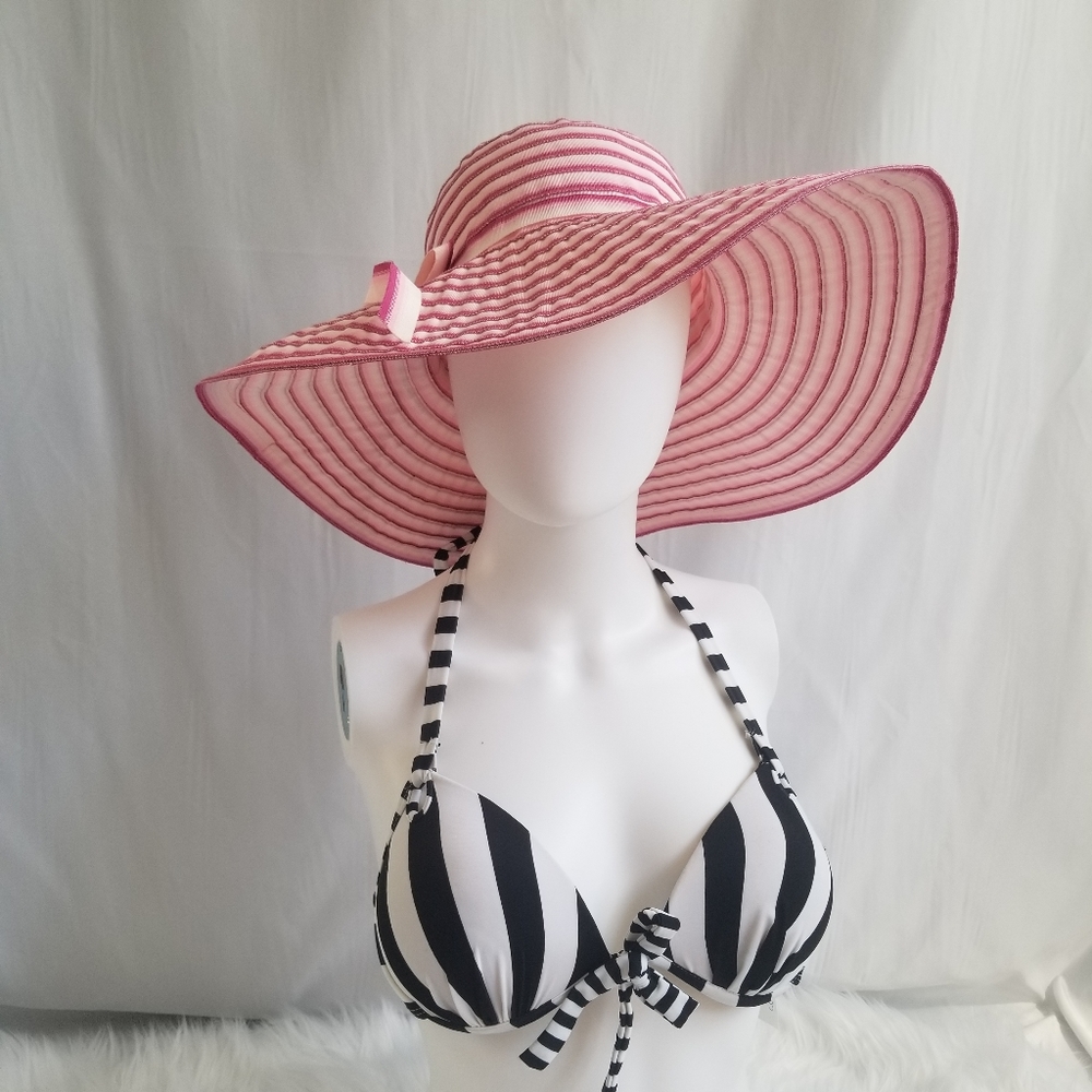 Pink Ribbon Floppy Sun Hat